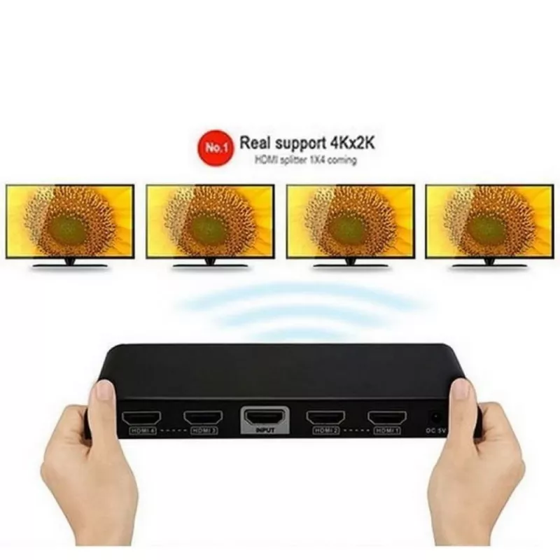 Techly Διαχωριστής HDMI 2.0 4K UHD 3D 4 θυρών