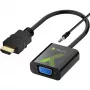 Techly Προσαρμογέας μετατροπέα καλωδίου HDMI σε VGA με ήχο IDATA HDMI-VGA2A