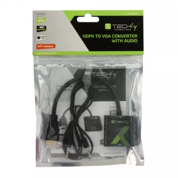 Techly Προσαρμογέας μετατροπέα καλωδίου HDMI σε VGA με ήχο IDATA HDMI-VGA2A