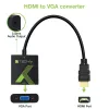 Techly Προσαρμογέας μετατροπέα καλωδίου HDMI σε VGA με ήχο IDATA HDMI-VGA2A