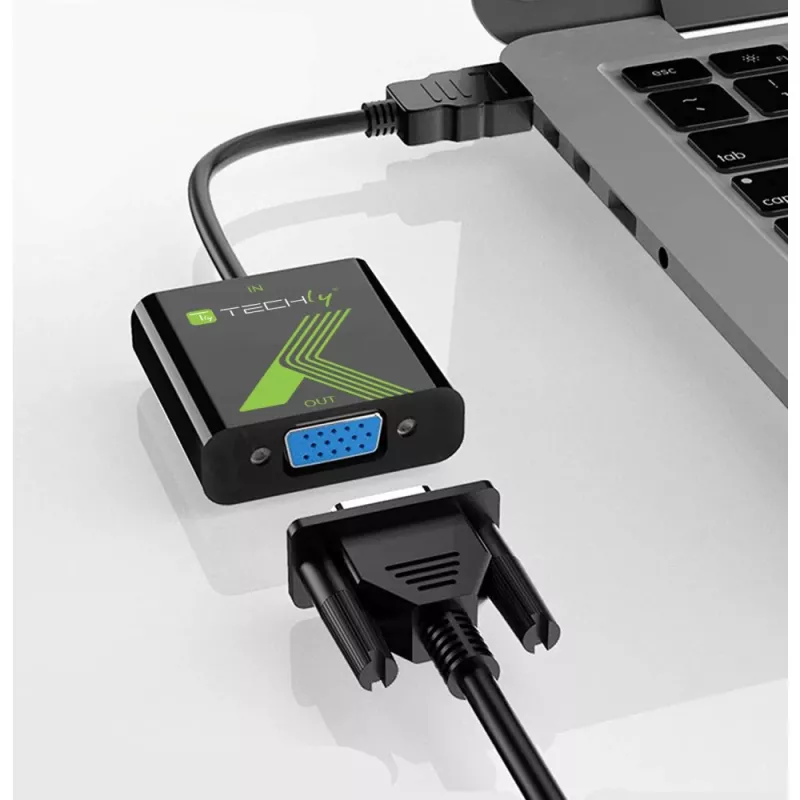 Techly Προσαρμογέας μετατροπέα καλωδίου HDMI σε VGA με ήχο IDATA HDMI-VGA2A