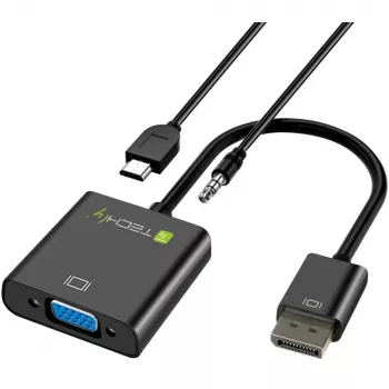 Techly Προσαρμογέας μετατροπέα καλωδίου HDMI σε VGA με Micro USB και ήχο IDATA HDMI-VGA2AU