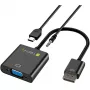 Techly Προσαρμογέας μετατροπέα καλωδίου HDMI σε VGA με Micro USB και ήχο IDATA HDMI-VGA2AU