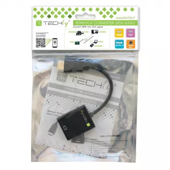 Techly Προσαρμογέας μετατροπέα καλωδίου HDMI σε VGA με Micro USB και ήχο IDATA HDMI-VGA2AU