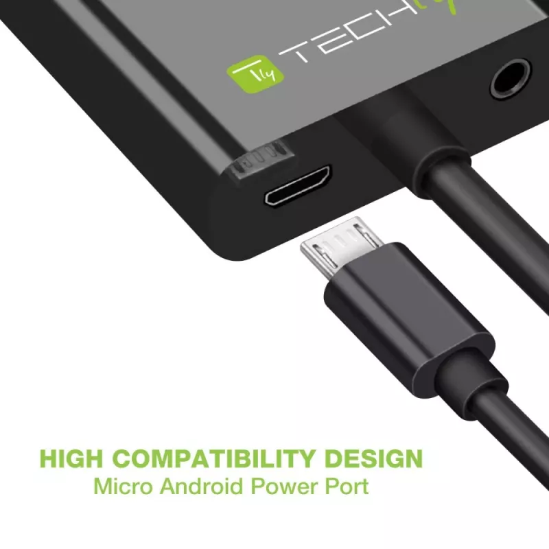 Techly Προσαρμογέας μετατροπέα καλωδίου HDMI σε VGA με Micro USB και ήχο IDATA HDMI-VGA2AU