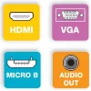Techly Προσαρμογέας μετατροπέα καλωδίου HDMI σε VGA με Micro USB και ήχο IDATA HDMI-VGA2AU