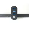 Techly IUSB3-HUB3-ROTB διανομέας USB 3.0 3 θυρών, περιστρεφόμενος βύσμα USB-A 180°, με καλώδιο, μαύρος