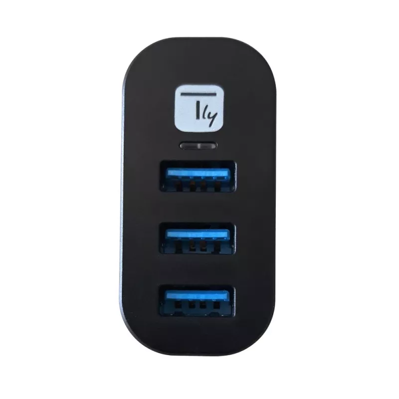 Techly IUSB3-HUB3-ROTB διανομέας USB 3.0 3 θυρών, περιστρεφόμενος βύσμα USB-A 180°, με καλώδιο, μαύρος