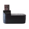 Techly IUSB3-HUB3-ROTB διανομέας USB 3.0 3 θυρών, περιστρεφόμενος βύσμα USB-A 180°, με καλώδιο, μαύρος