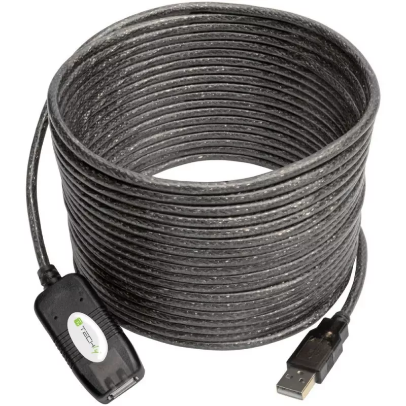 Techly Ενεργό Καλώδιο Επέκτασης USB 2.0 Hi-Speed 10m IUSB-REP10TY
