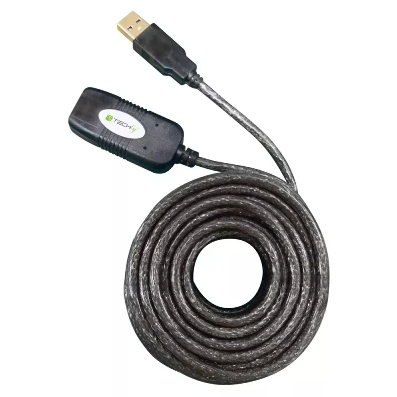 Techly Ενεργό Καλώδιο Επέκτασης USB 2.0 Hi-Speed 10m IUSB-REP10TY