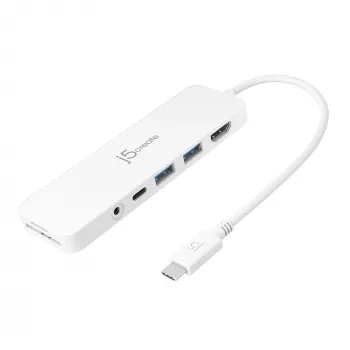 Πολυπροσαρμογέας USB-C j5create JCD373-N 60W Power Delivery 4K