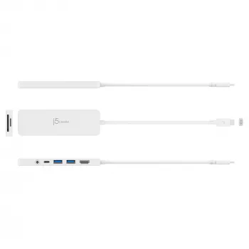 Πολυπροσαρμογέας USB-C j5create JCD373-N 60W Power Delivery 4K