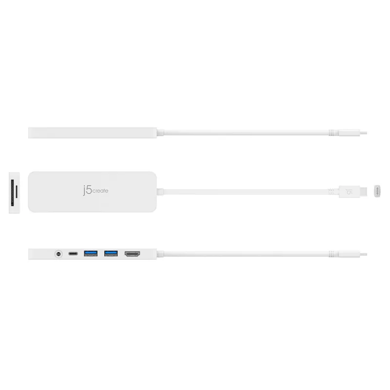 Πολυπροσαρμογέας USB-C j5create JCD373-N 60W Power Delivery 4K