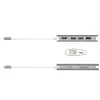 j5create JCD383 USB-C™ 9-in-1 Multi-Adapter, Ασημί και Λευκό