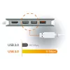 j5create JCD383 USB-C™ 9-in-1 Multi-Adapter, Ασημί και Λευκό