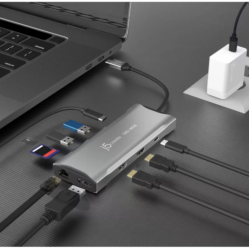 j5create JCD397-N 4K60 Elite USB-C Multi-Monitor Mini Dock Ενσύρματο USB 3.2 Gen 1