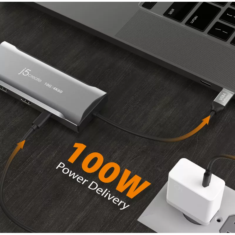 j5create JCD397-N 4K60 Elite USB-C Multi-Monitor Mini Dock Ενσύρματο USB 3.2 Gen 1