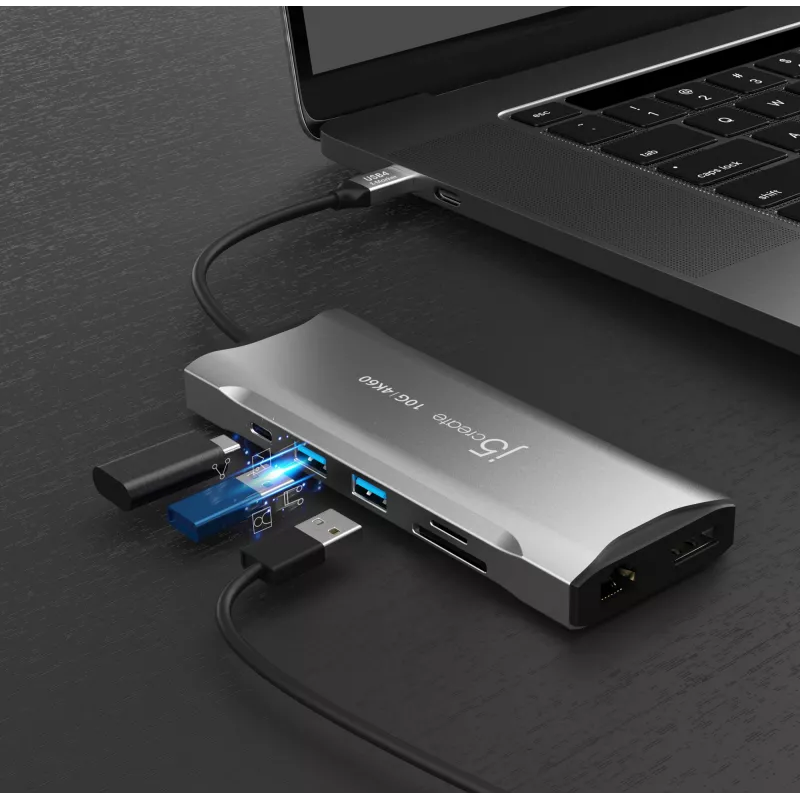 j5create JCD397-N 4K60 Elite USB-C Multi-Monitor Mini Dock Ενσύρματο USB 3.2 Gen 1