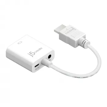 j5create JDA213 HDMI σε VGA Adapter Λευκό 0,1m 1920x1080P