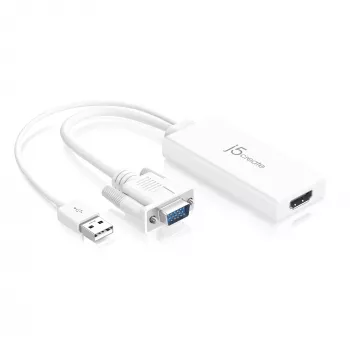 j5create JDA214 VGA-σε-HDMI-Video-Audio-Adapter Λευκό 0,176 m