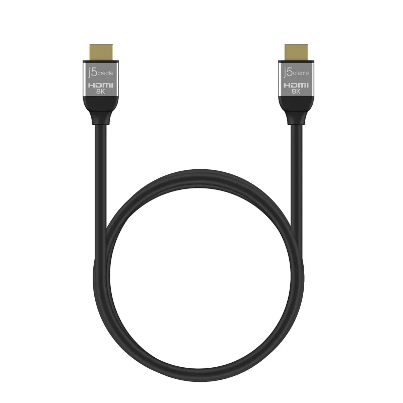 j5create JDC53 Ultra High Speed 8K UHD HDMI™ Καλώδιο, Μαύρο και Γκρι, 2 m