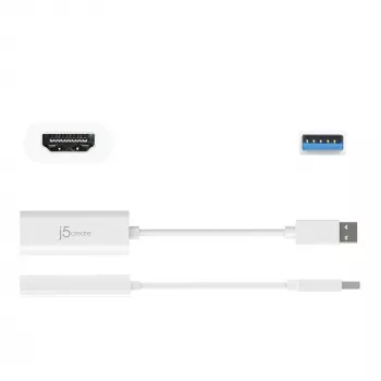 j5create JUA254 USB 3.0 HDMI Multi-Monitor-Adapter, 3.2 Gen 1 (3.1 Gen 1), USB Type-A, HDMI-έξοδος, 2048 x 1152 Pixel