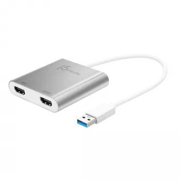 j5create JUA365 USB™ 3.0 σε Dual HDMI Multi-Monitor-Adapter, Ασημί