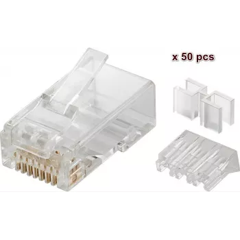Microconnect KON503-50 Συνδετήρες RJ45 διαφανές