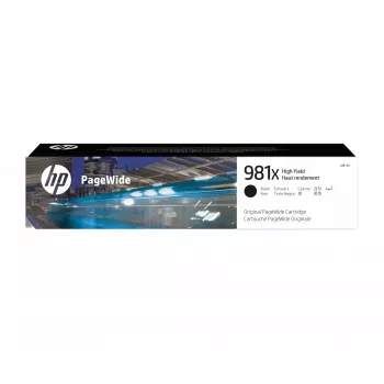 HP 981X υψηλής απόδοσης μαύρη γνήσια κασέτα PageWide