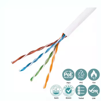 Lanview LVN122004 Καλώδιο Δικτύου Λευκό 305 m Cat5e U/UTP (UTP)