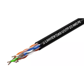 Lanview LVN122151 Καλώδιο Δικτύου Μαύρο 305 m Cat6 U/UTP UTP 10000 Mbit/s