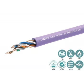 Καλώδιο Δικτύου Lanview LVN122152 RJ45 Cat5e 305 m Μωβ