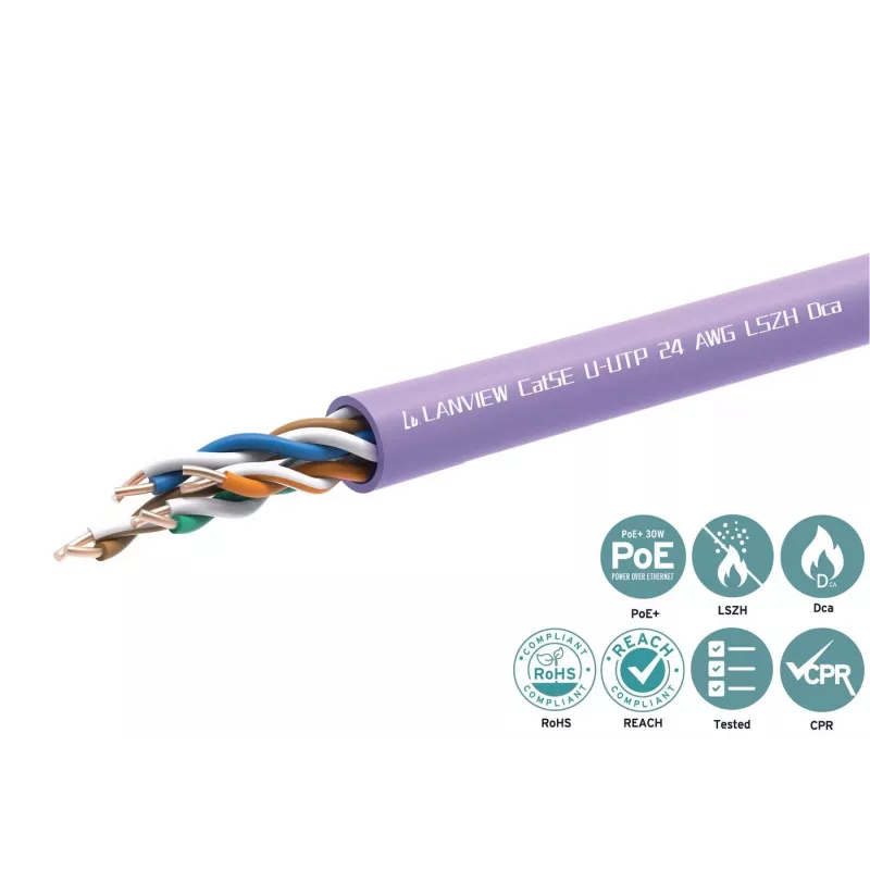 Καλώδιο Δικτύου Lanview LVN122152 RJ45 Cat5e 305 m Μωβ