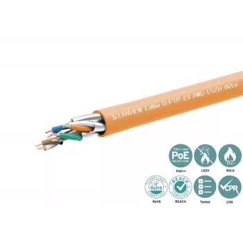 Καλώδιο Δικτύου Lanview LVN122153 RJ45 Cat6a 305 m Πορτοκαλί