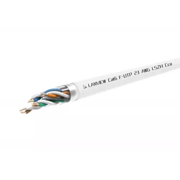 Cat6 F-UTP Καλώδιο Δικτύου 4x2xAWG23 LSZH λευκό 305m