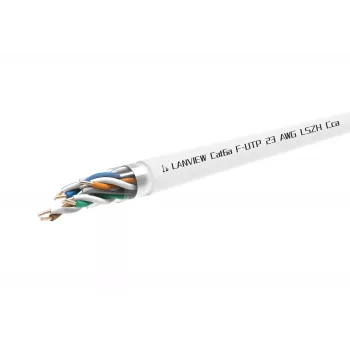 Cat6a F-UTP 4x2xAWG23 LSZH λευκό 305m, Κατηγορία Πυραντοχής Cca