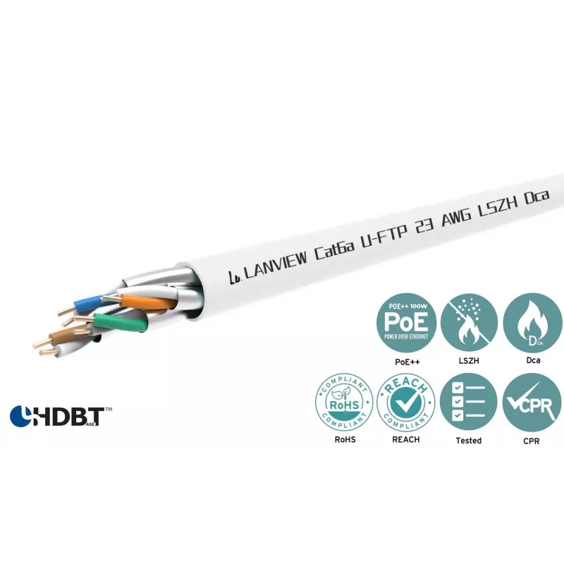 Lanview LVN122432 Καλώδιο Δικτύου Λευκό 305 m Cat6a U/FTP (STP)