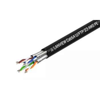 Lanview LVN122445 Καλώδιο Δικτύου Μαύρο 500 m Cat6a U/UTP (UTP)
