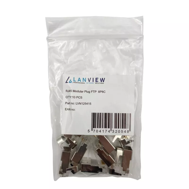 Lanview LVN125415 Βύσμα καλωδίου RJ45, μεταλλικό