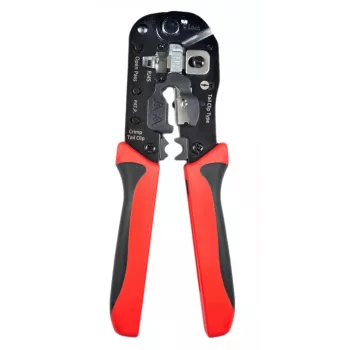 Lanview LVN125457 Πένσα κοπής και πρέσας καλωδίων, κόκκινο