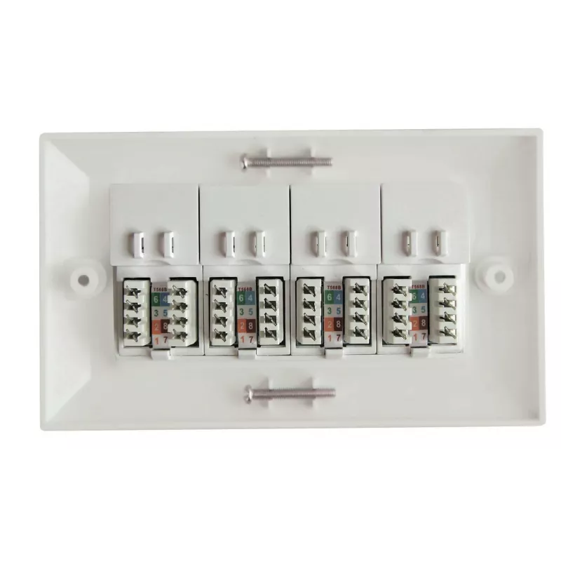 Lanview LVN126188UK-4 πρόσοψη CAT6, 4 θυρών, τύπου UK, 146 x 86 mm