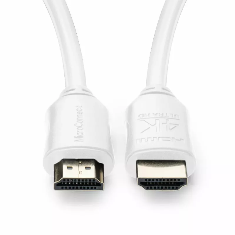 Καλώδιο HDMI Microconnect MC-HDM19191V2.0WH 1m HDMI Type-A αρσενικό 18 Gbit/s λευκό