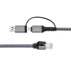 Microconnect Καλώδιο προσαρμογέα CAT6 FTP σε USB-A-C, 1 μέτρο
