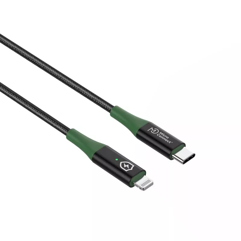 Microconnect MC-SMART USB C-L-1 Καλώδιο Lightning 1 m μαύρο, πράσινο