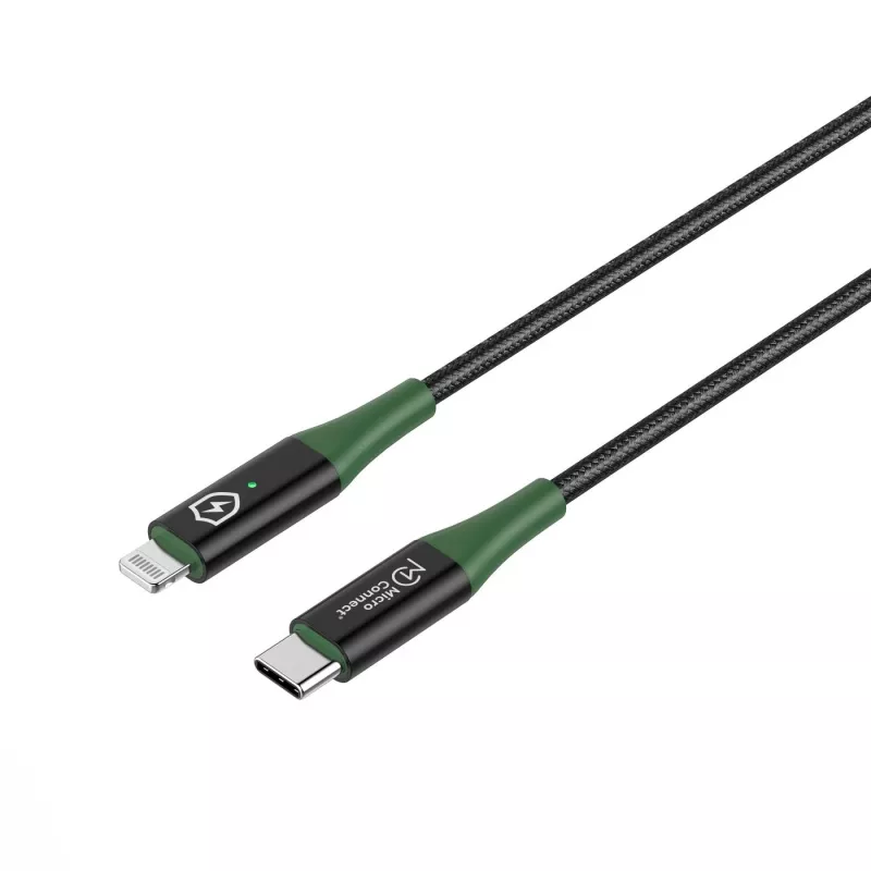 Microconnect MC-SMART USB C-L-2 καλώδιο Lightning 2 m μαύρο, πράσινο