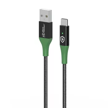 Microconnect MC-SMART USB-A-C-01 καλώδιο USB USB 2.0 1 m USB A USB C μαύρο, πράσινο