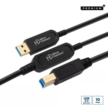 Microconnect MC-USB3.0AB10OP καλώδιο USB USB 3.2 Gen 2 (3.1 Gen 2) 10 m USB A USB B μαύρο