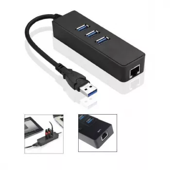 Microconnect MC-USB3.0HUBWETH βάση/πολλαπλασιαστής θυρών laptop USB 3.2 Gen 1 (3.1 Gen 1) Type-A μαύρο