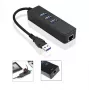 MicroConnect MC-USB3.0HUBWETH διανομέας USB 3.2 Gen 1, 3x USB + Gigabit Ethernet